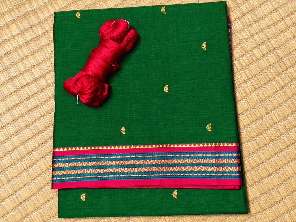 Green and Pink Saree