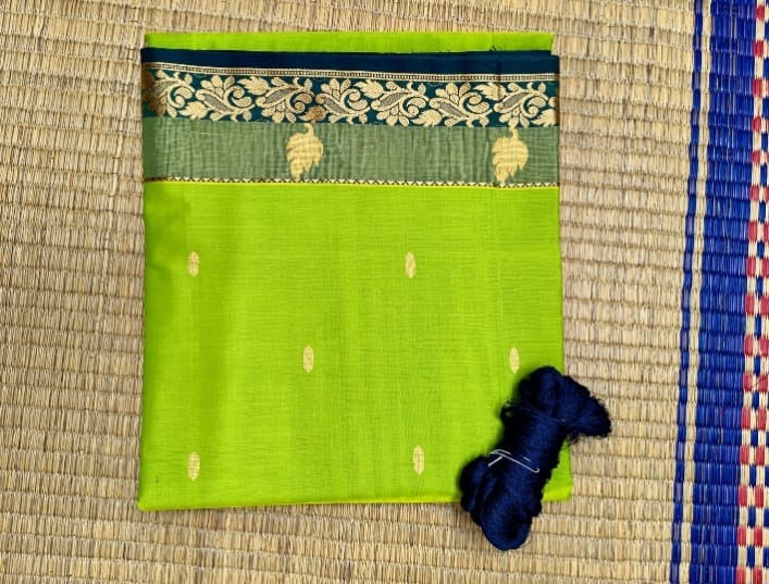 Lime Green Saree