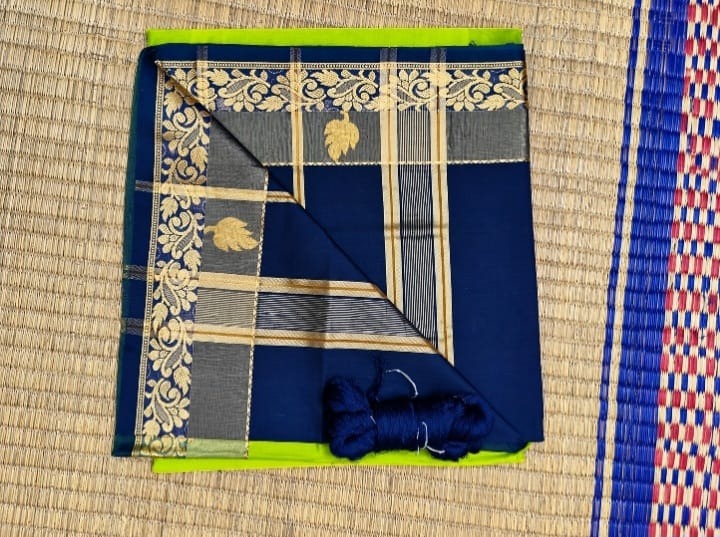 Lime Green Saree Detail